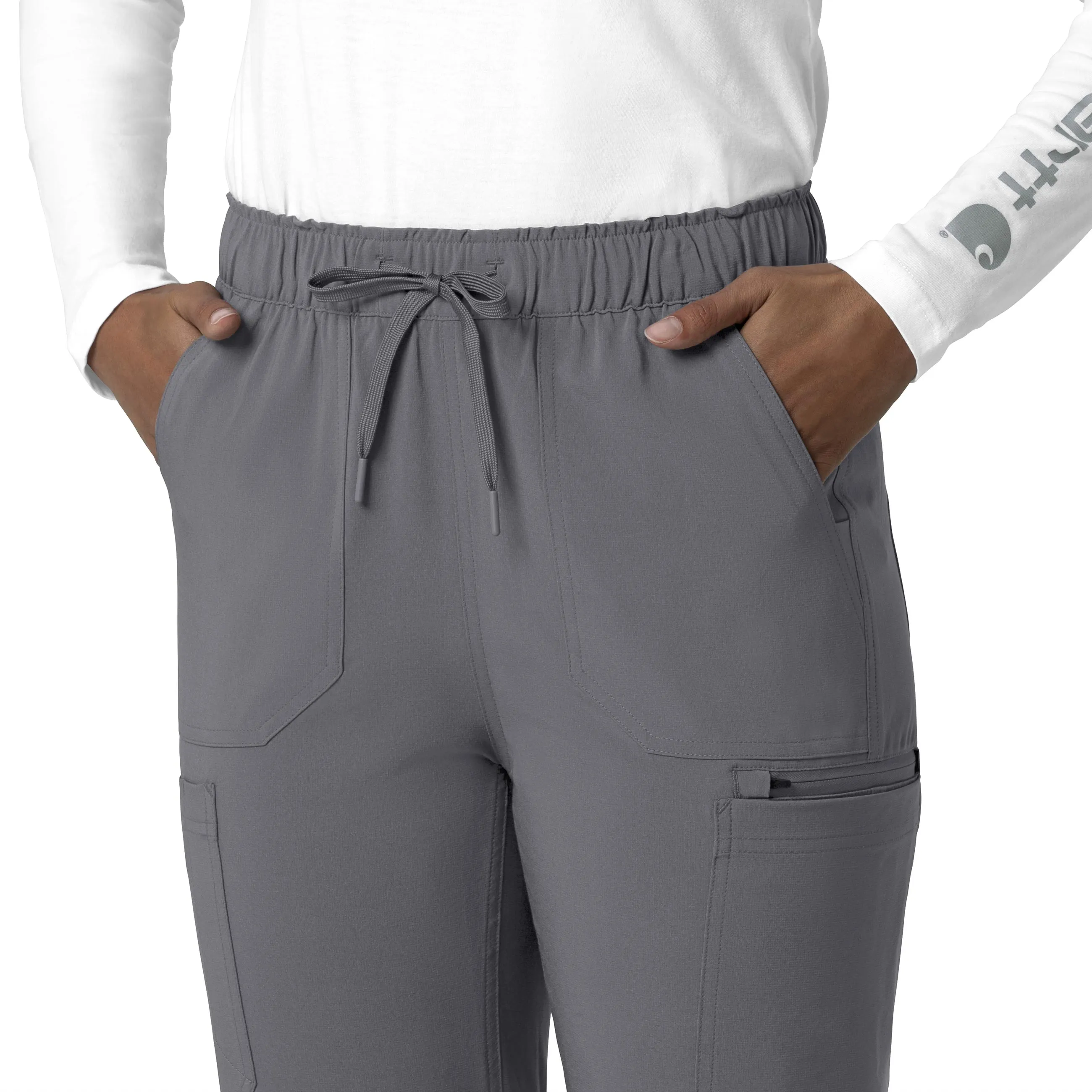 Carhartt Force Cross-Flex Women's Straight Leg Cargo Scrub Pant - Pewter