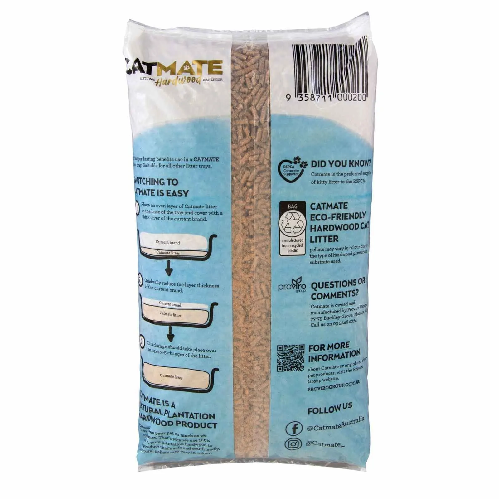 Catmate Hardwood Pellet Cat Litter 10kg