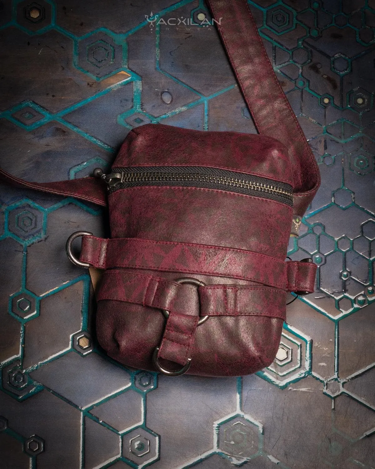 Chotta Bag / Fake Leather  - RED WINE SUNSHINE