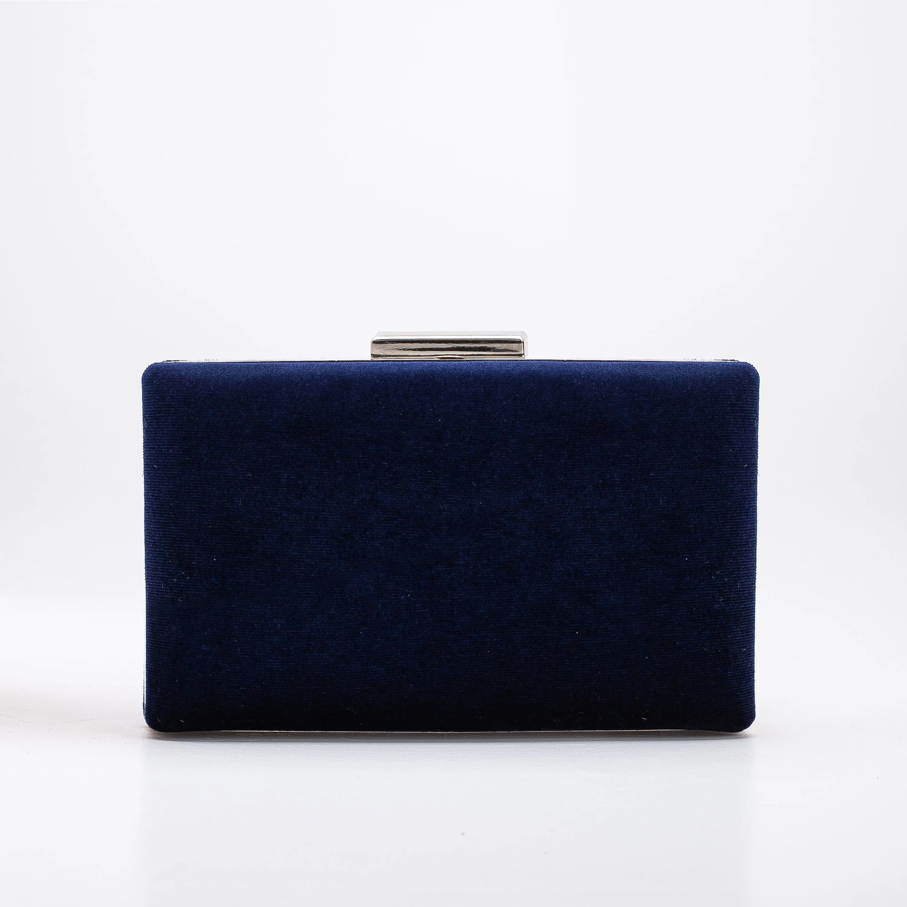 Clara - Dark Blue Suede Clutch