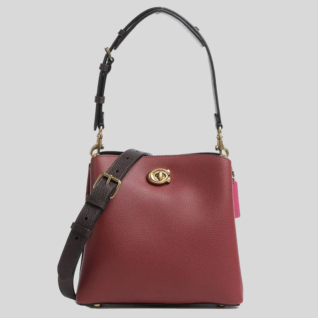 COACH Willow Bucket Bag In Colorblock Cherry C3766