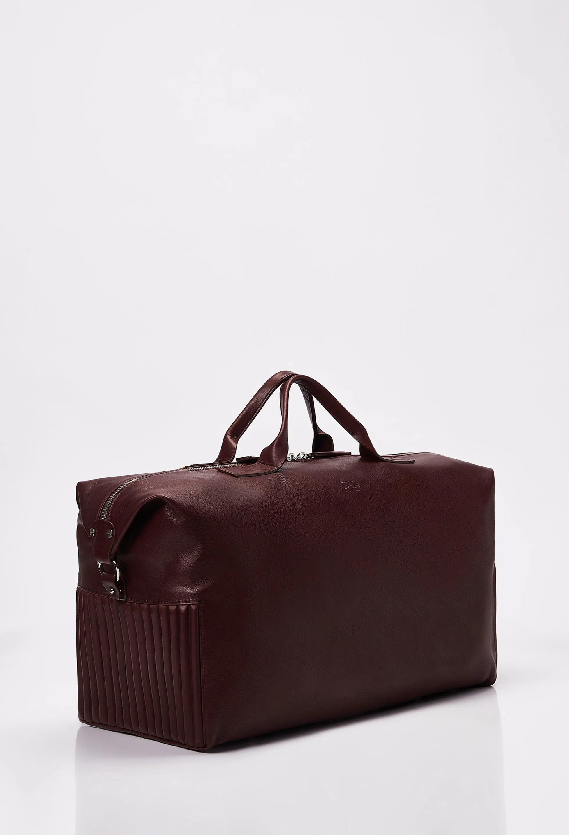 Coffee Leather Duffel Bag