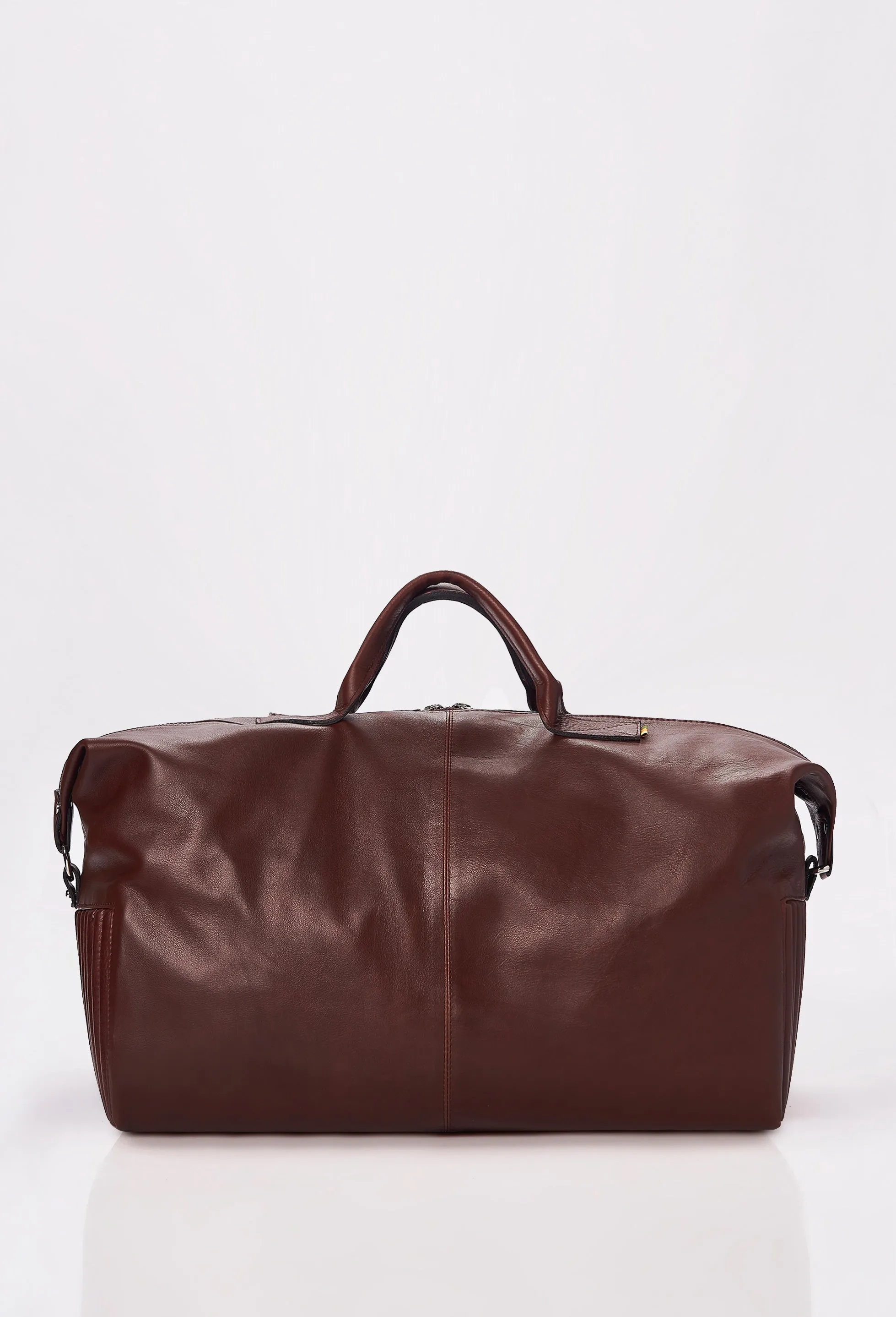 Coffee Leather Duffel Bag