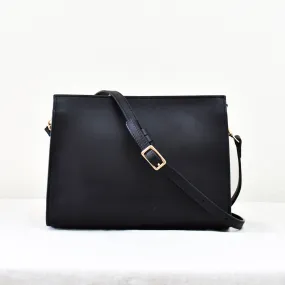 Combo Clutch Crossbody, Matte Black- "Gigi"