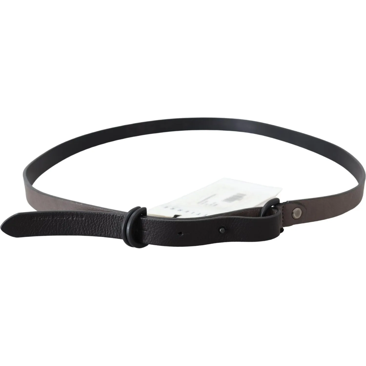 Costume National Elegant Dark Brown Leather Belt