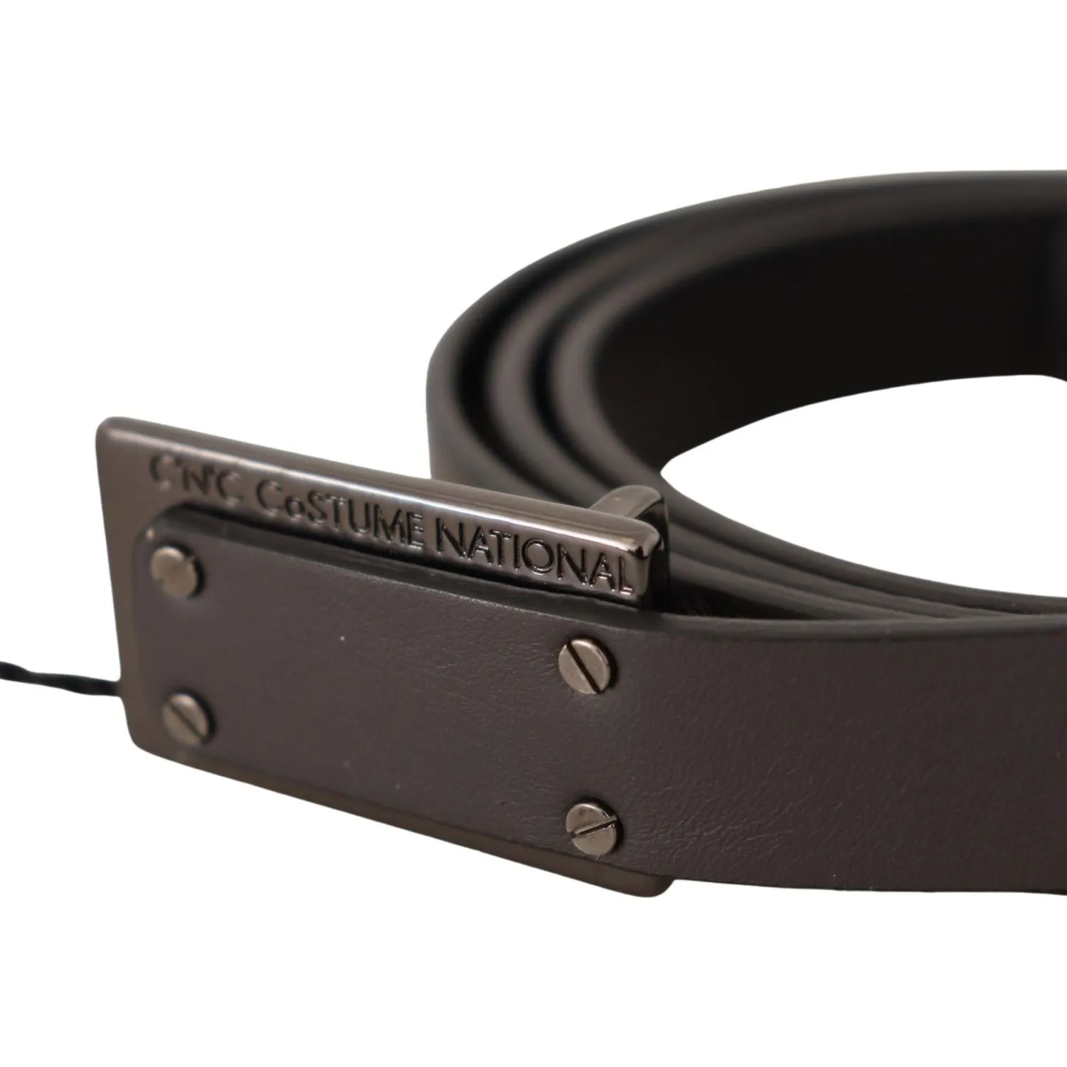 Costume National Elegant Leather Belt with Metal Buckle