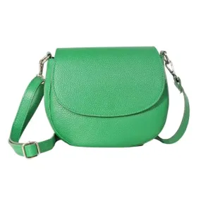 Crescent Shaped Leather Crossbody Bag