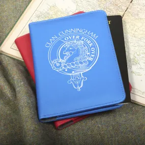 Cunningham Clan Crest Leather Passport Cover