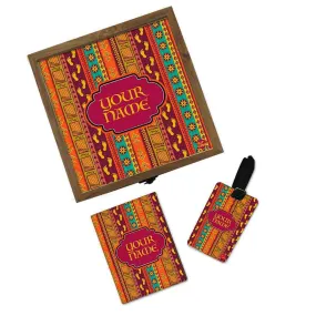 Customized Passport Cover With Name - Ethnic Design