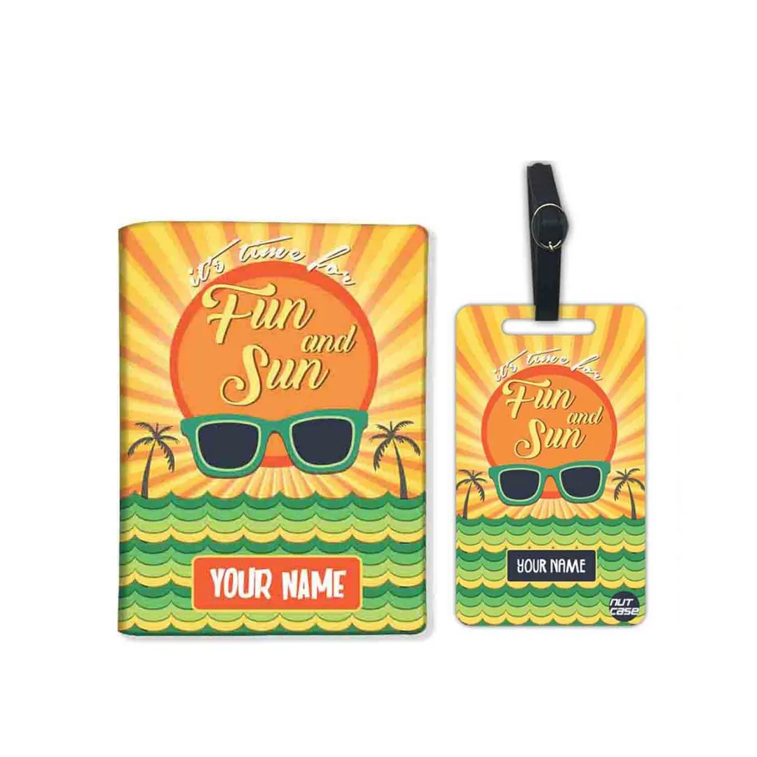 Cute Passport Cover for Him -  Fun And Sun