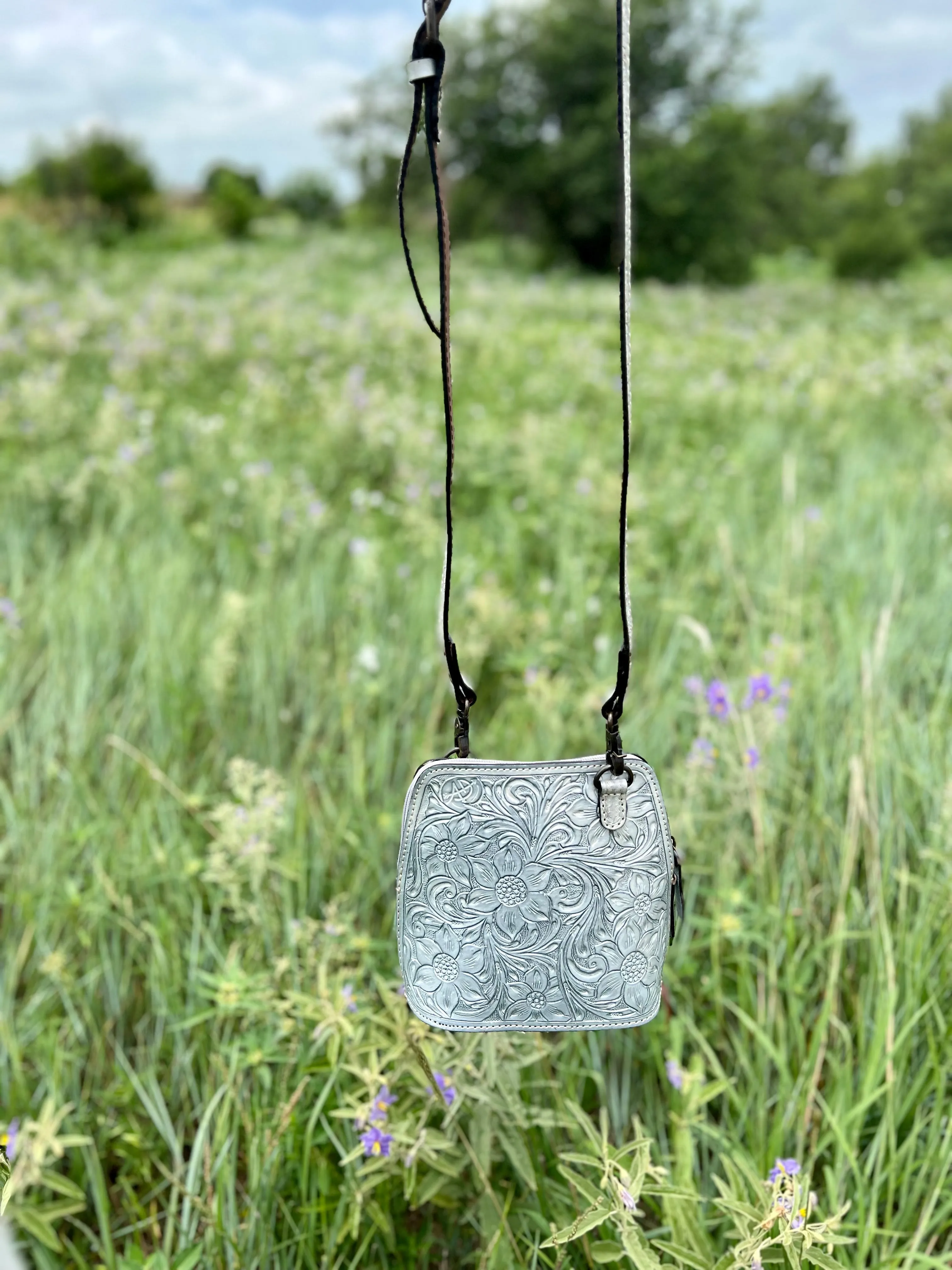 Darling Gardens of Silver Crossbody