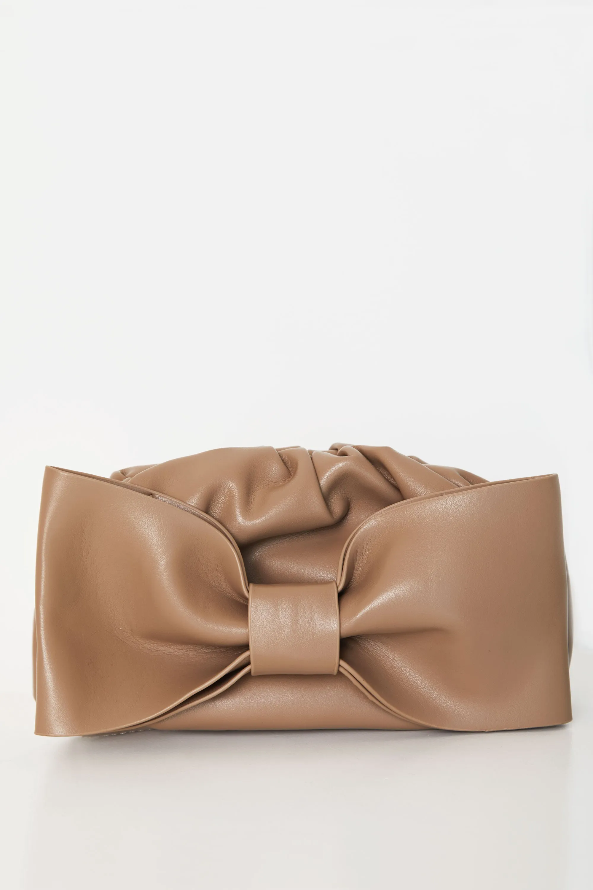 Davina Khaki Bow Clutch