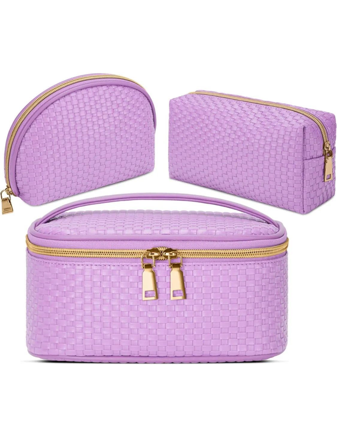 DELUXE 3PC BEAUTY TRAVEL SET-LAVENDER