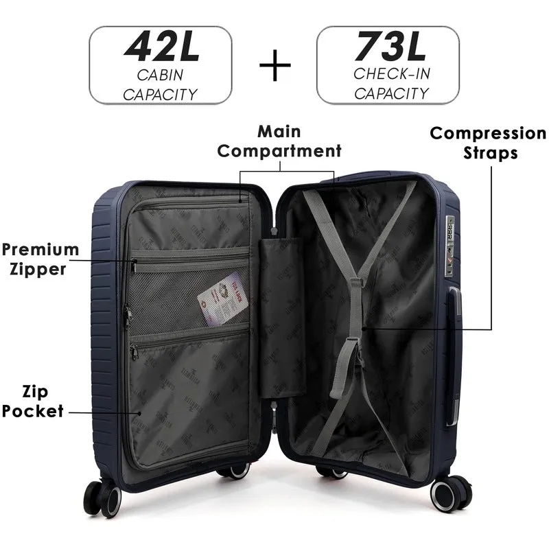 Denzel Series Set of 2 Trolley bags Navy Blue (Small, Medium)