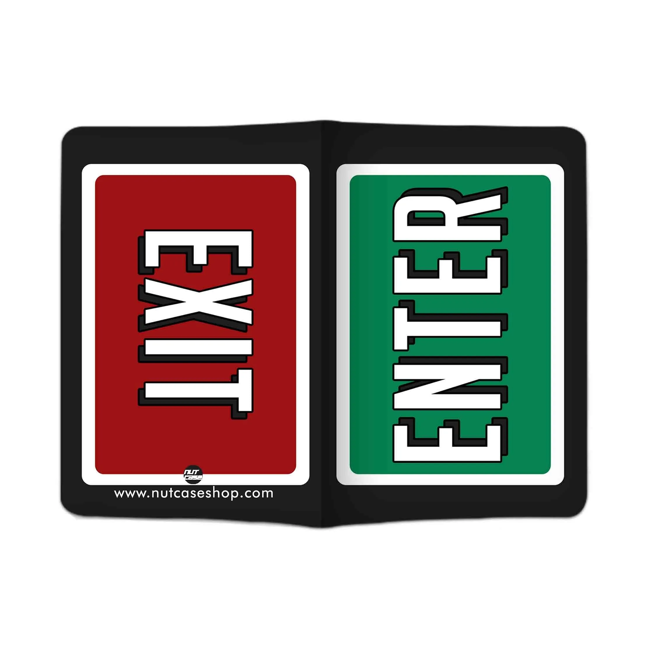 Designer Passport Cover - Exit Enter