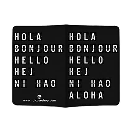 Designer Passport Cover - Hola Bonjour