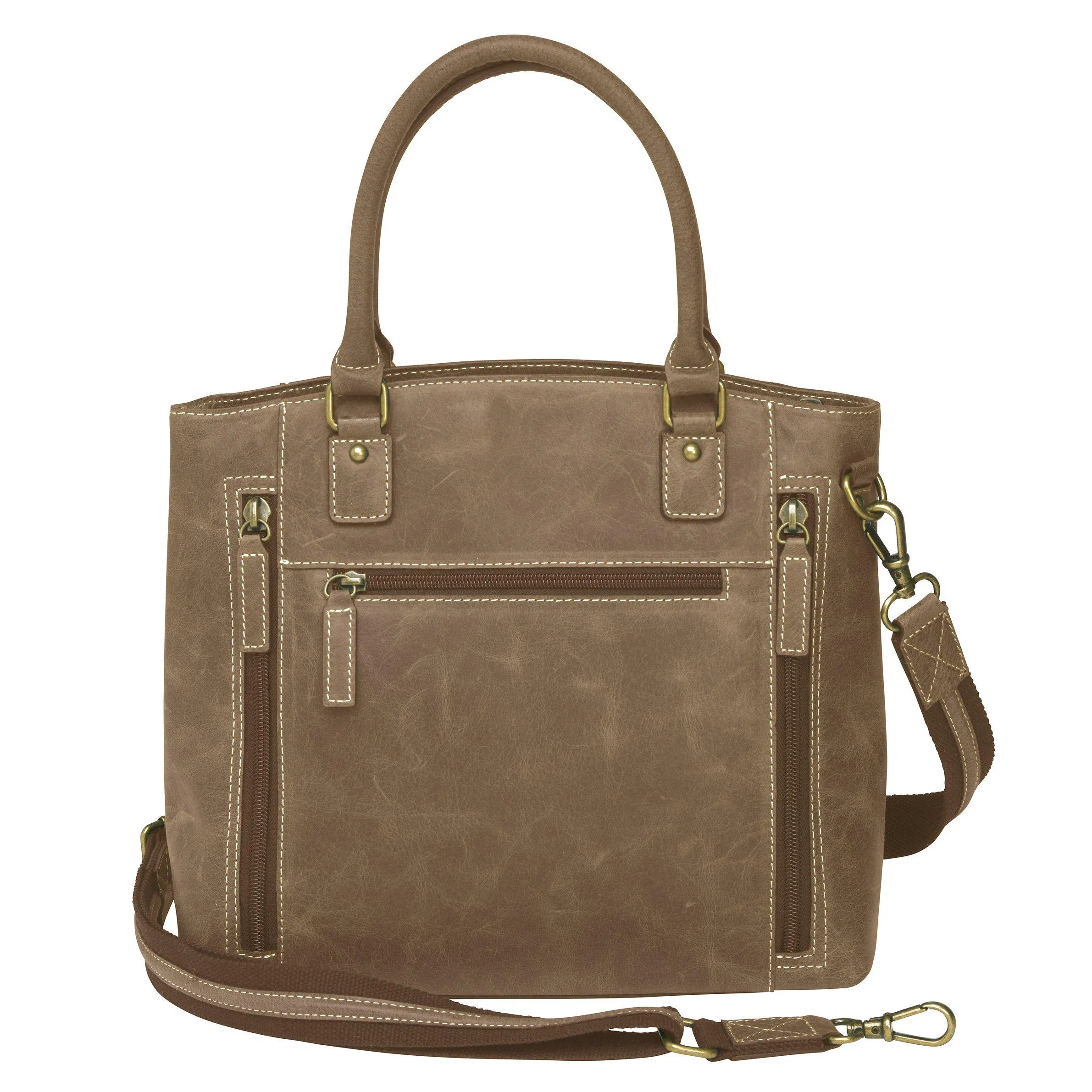 Distressed Buffalo Concealed-Carry Town Tote