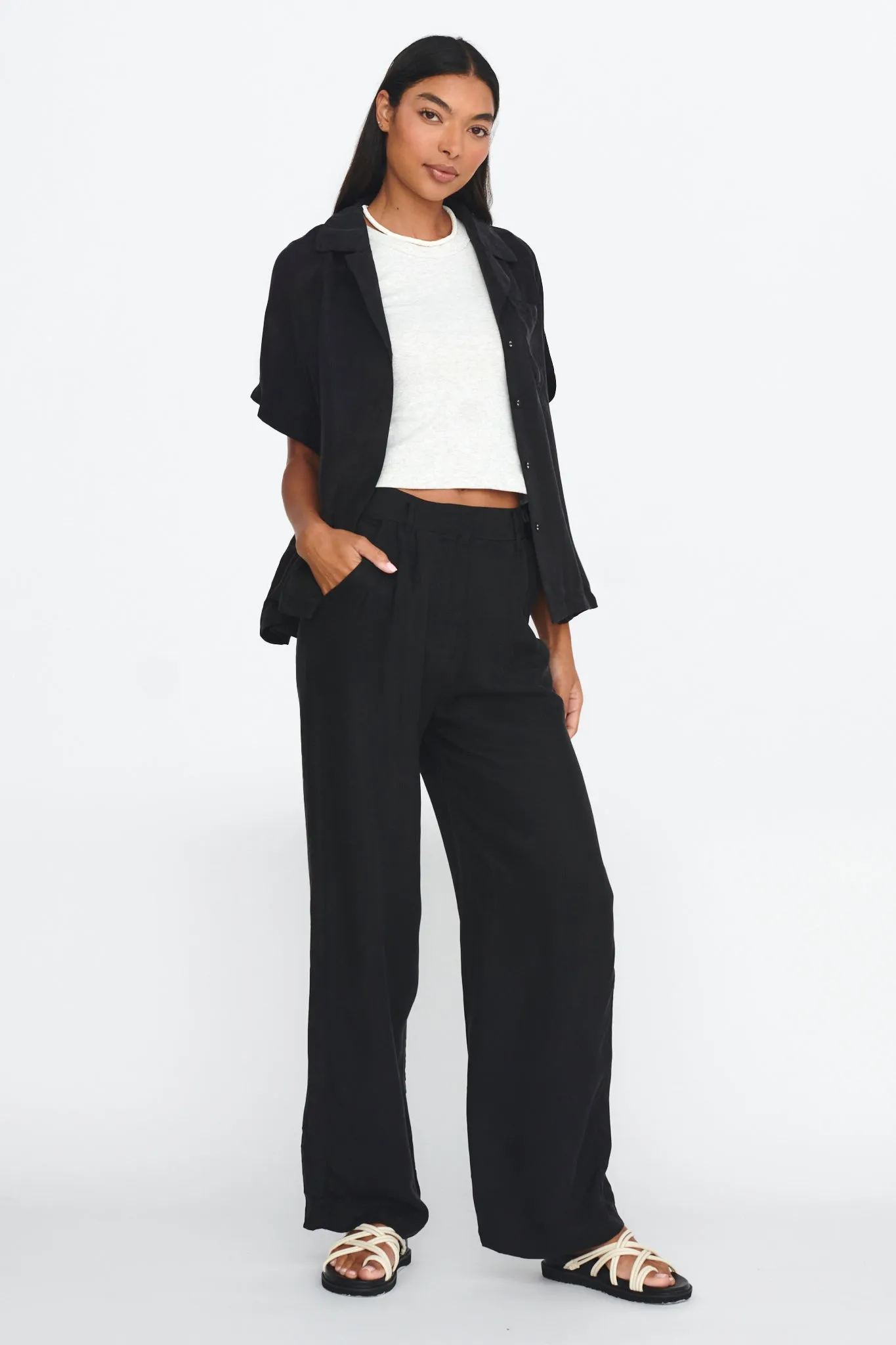 Dodie Straight Leg Trouser Pants Black