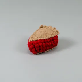 Dog Toy: Hand Knitted Cherry Pie