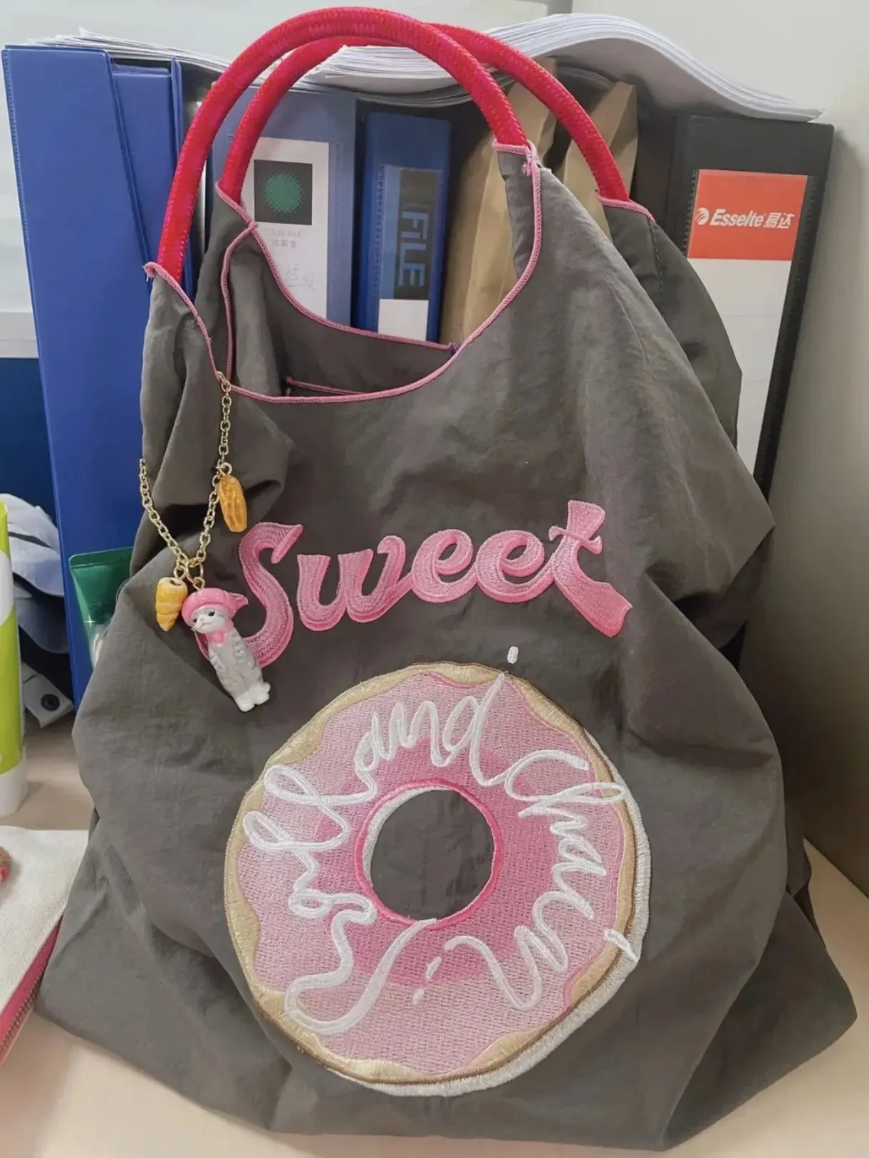 Donut Embroidery Eco-friendly Bag