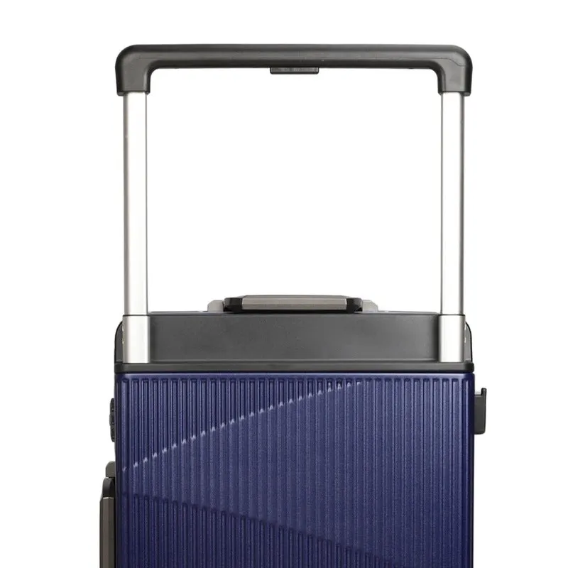 Durable Trolley Bag with 360° Spinner Wheels | Free Trolley Cover | 41 Litres | Metallic Royal Blue