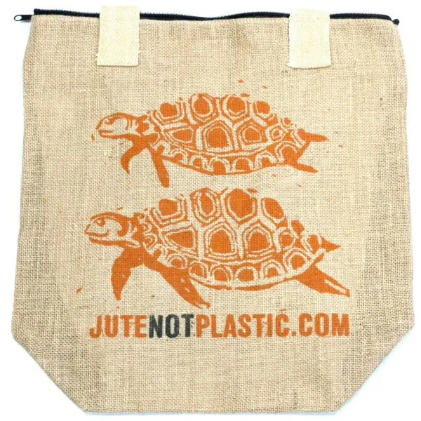 Eco-friendly jute bag (Two turtles)