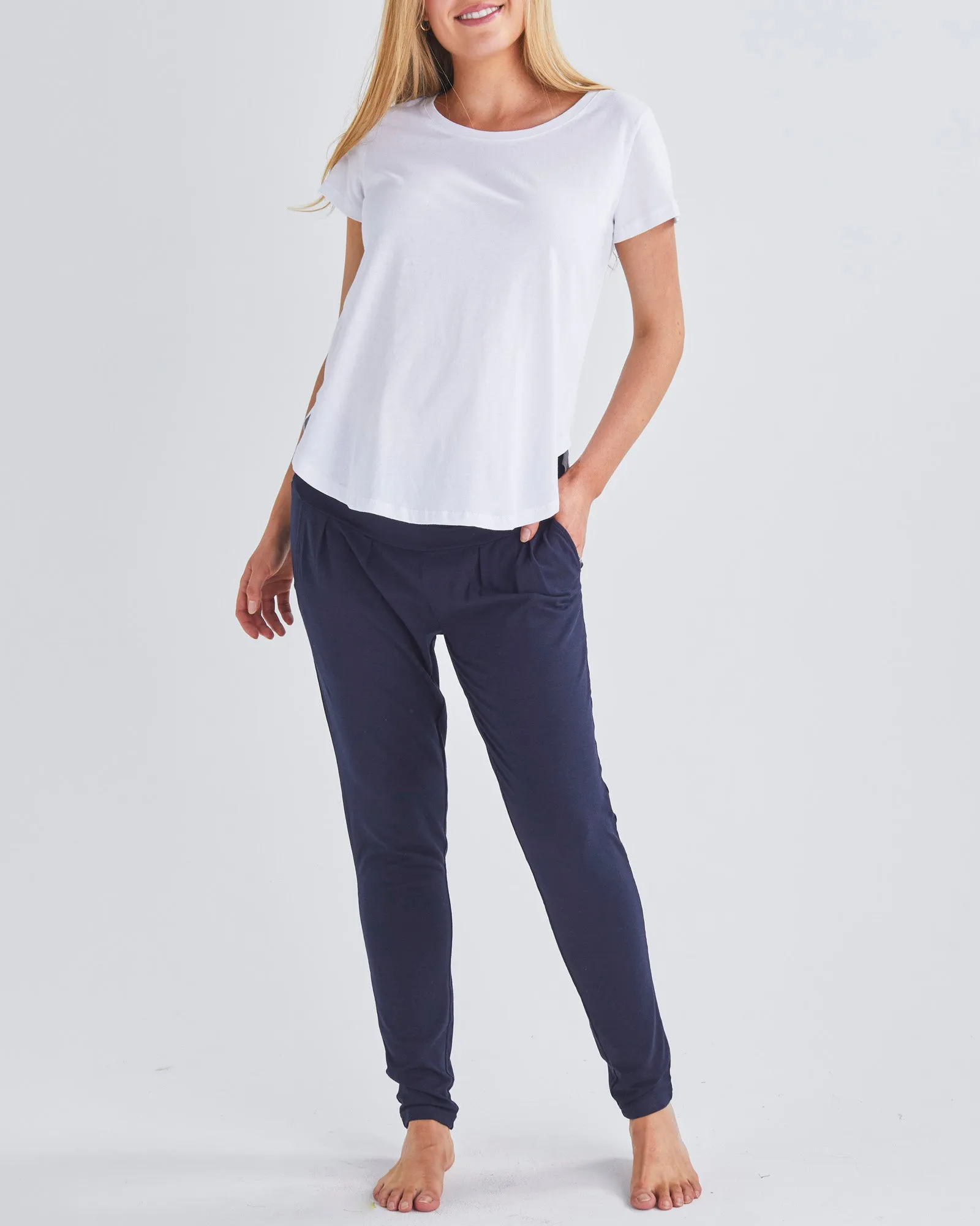 Eden  Maternity Bamboo Lounge Pants in Navy