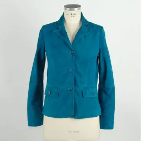 Emilio Romanelli Green Leather Women Jacket