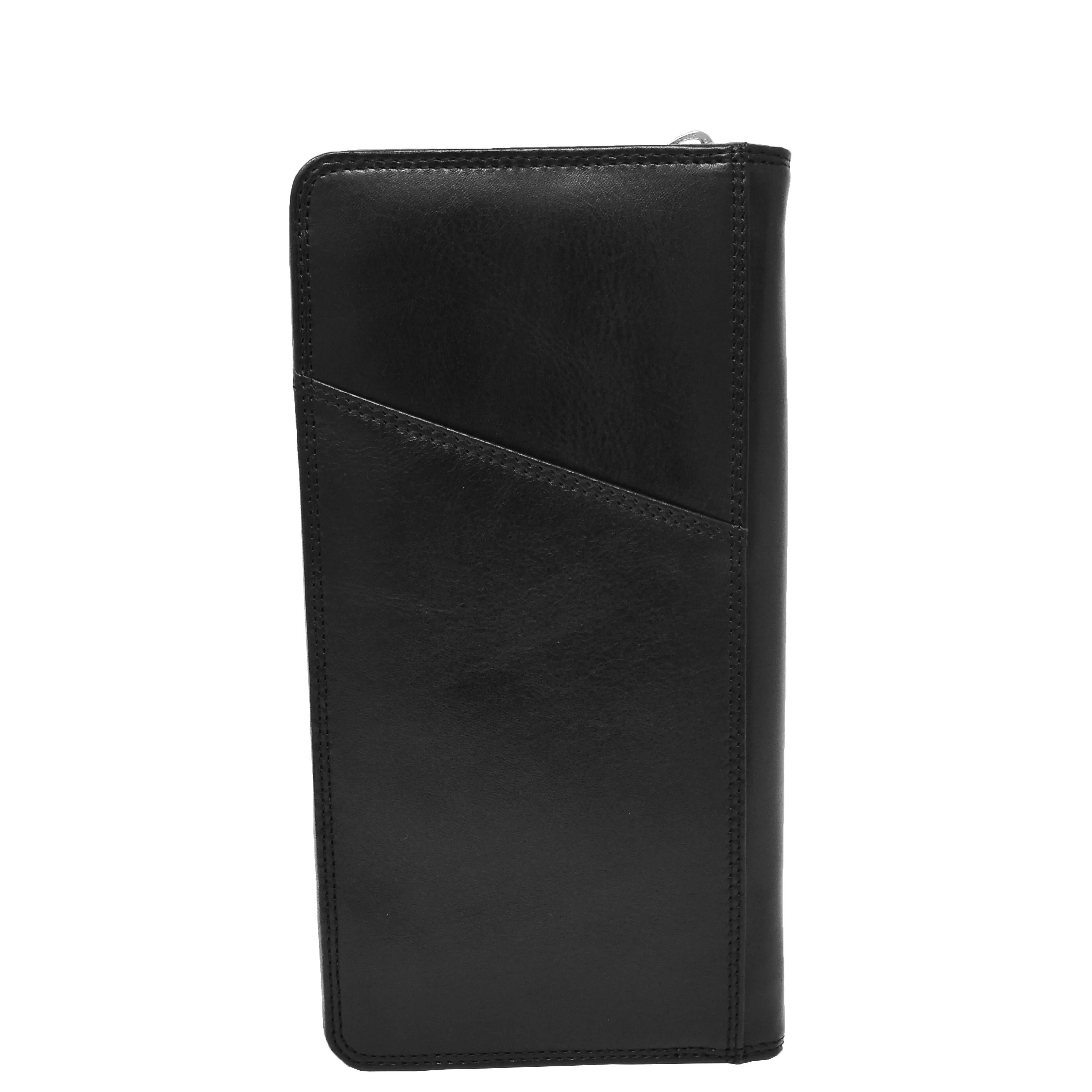 Exclusive Leather Passport Travel Wallet Hastings Black