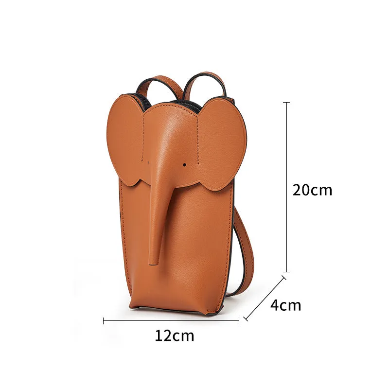 Fashion Elephant Shape Mini Leather Cellphone Bag 873