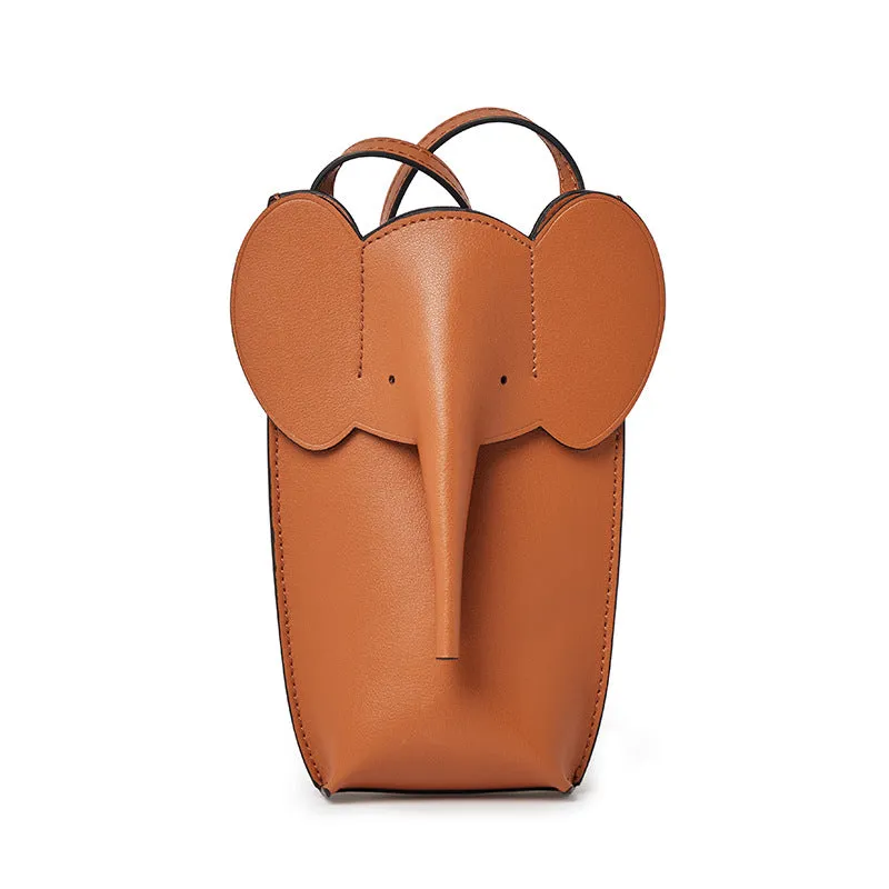 Fashion Elephant Shape Mini Leather Cellphone Bag 873