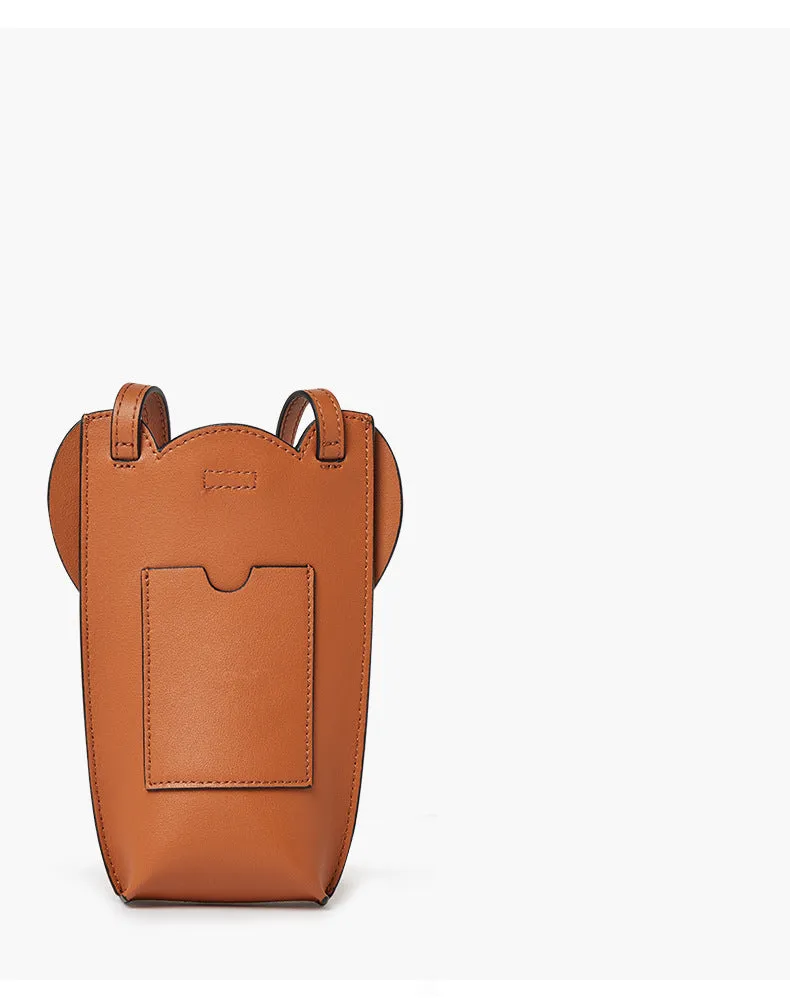 Fashion Elephant Shape Mini Leather Cellphone Bag 873