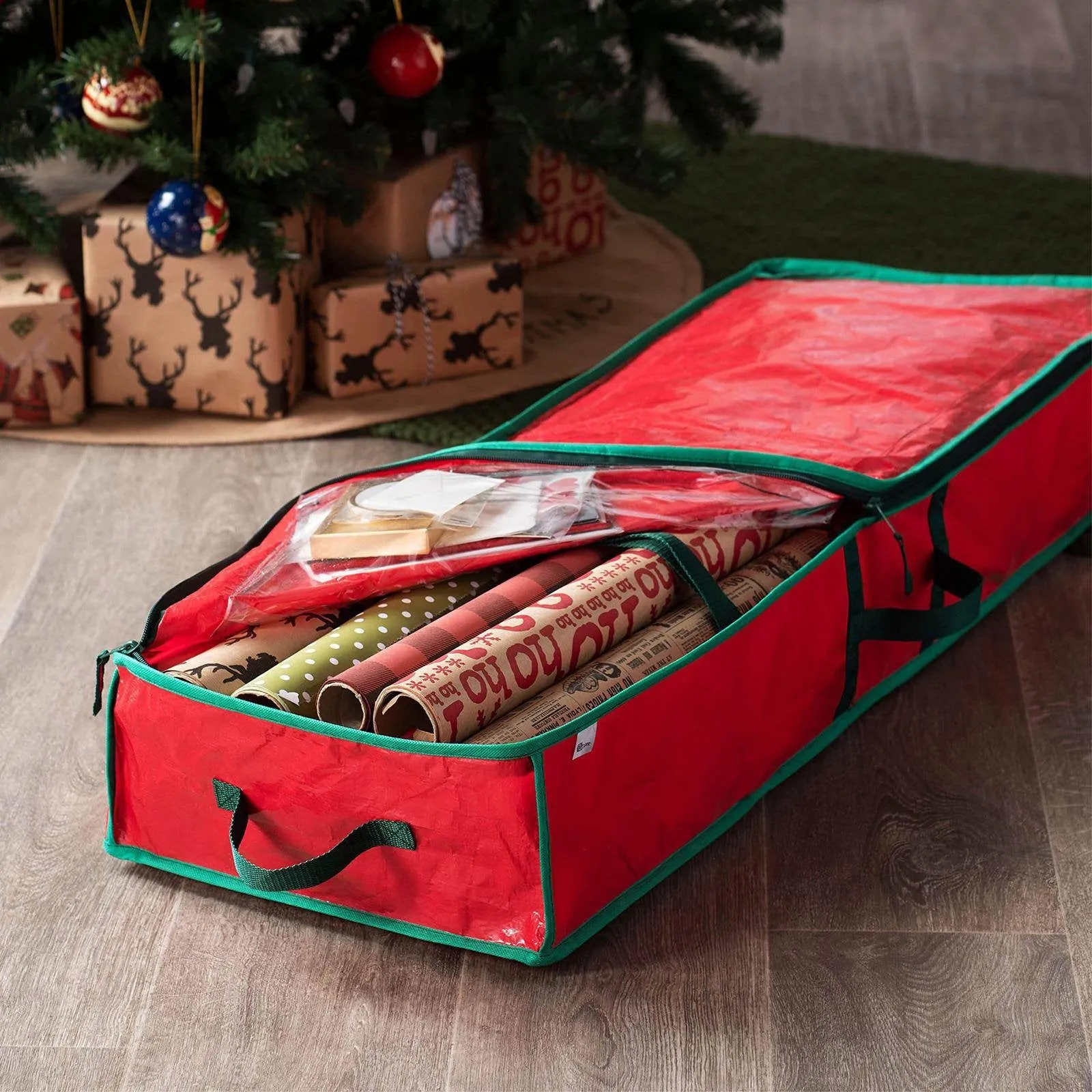 Festive Wrapping Paper Storage Organizer