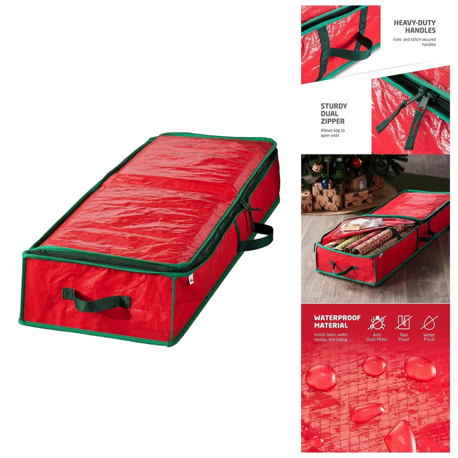 Festive Wrapping Paper Storage Organizer