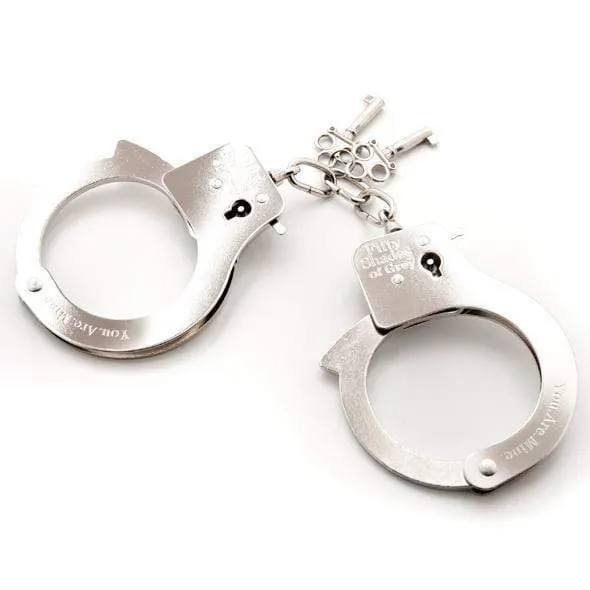 Fifty Shades of Grey - You Are Mine Metal Handcuffs (Silver)