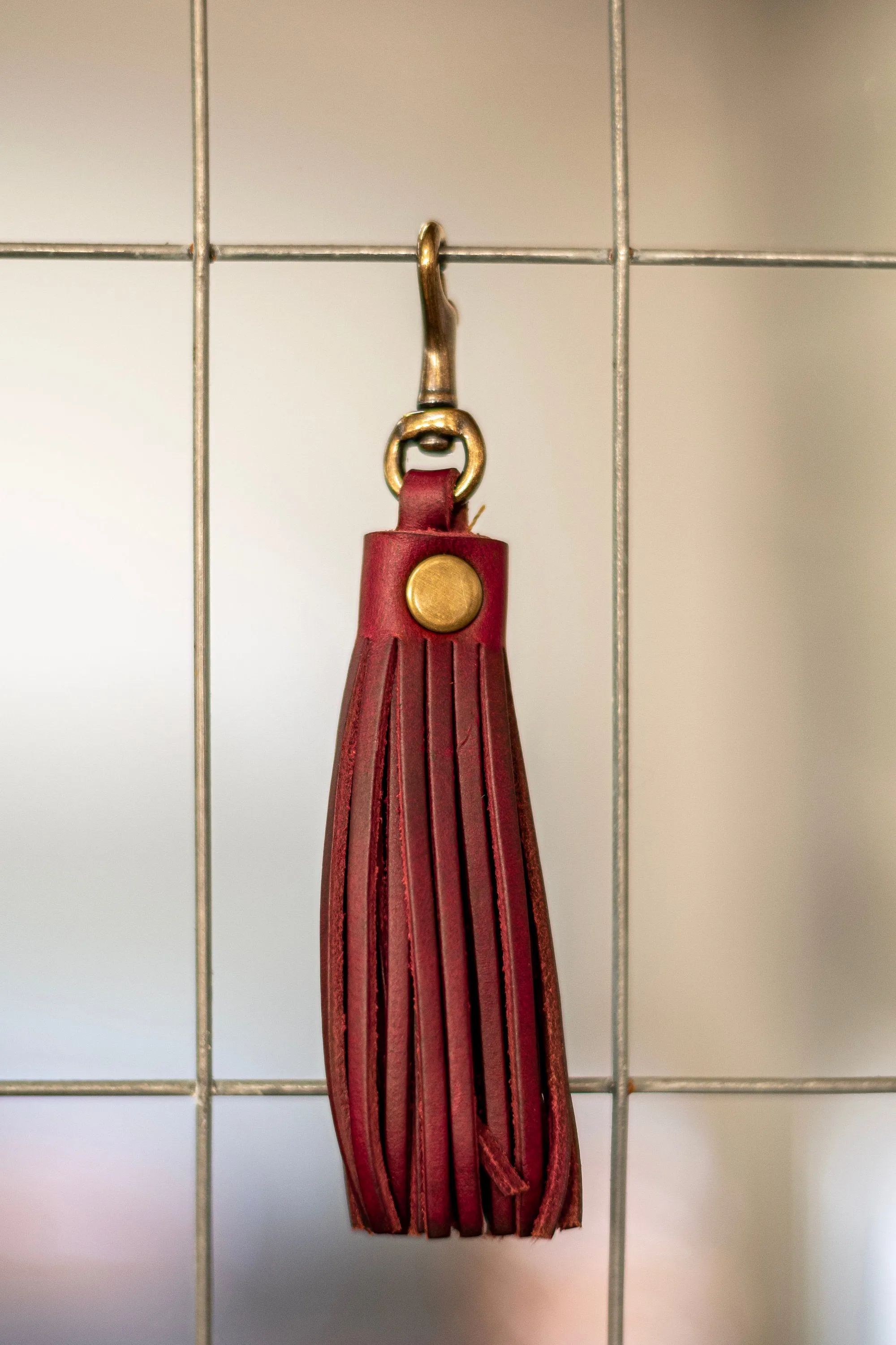 Flagship Colors | Leather TASSEL Clip | Leather Key Chain | Leather accessory