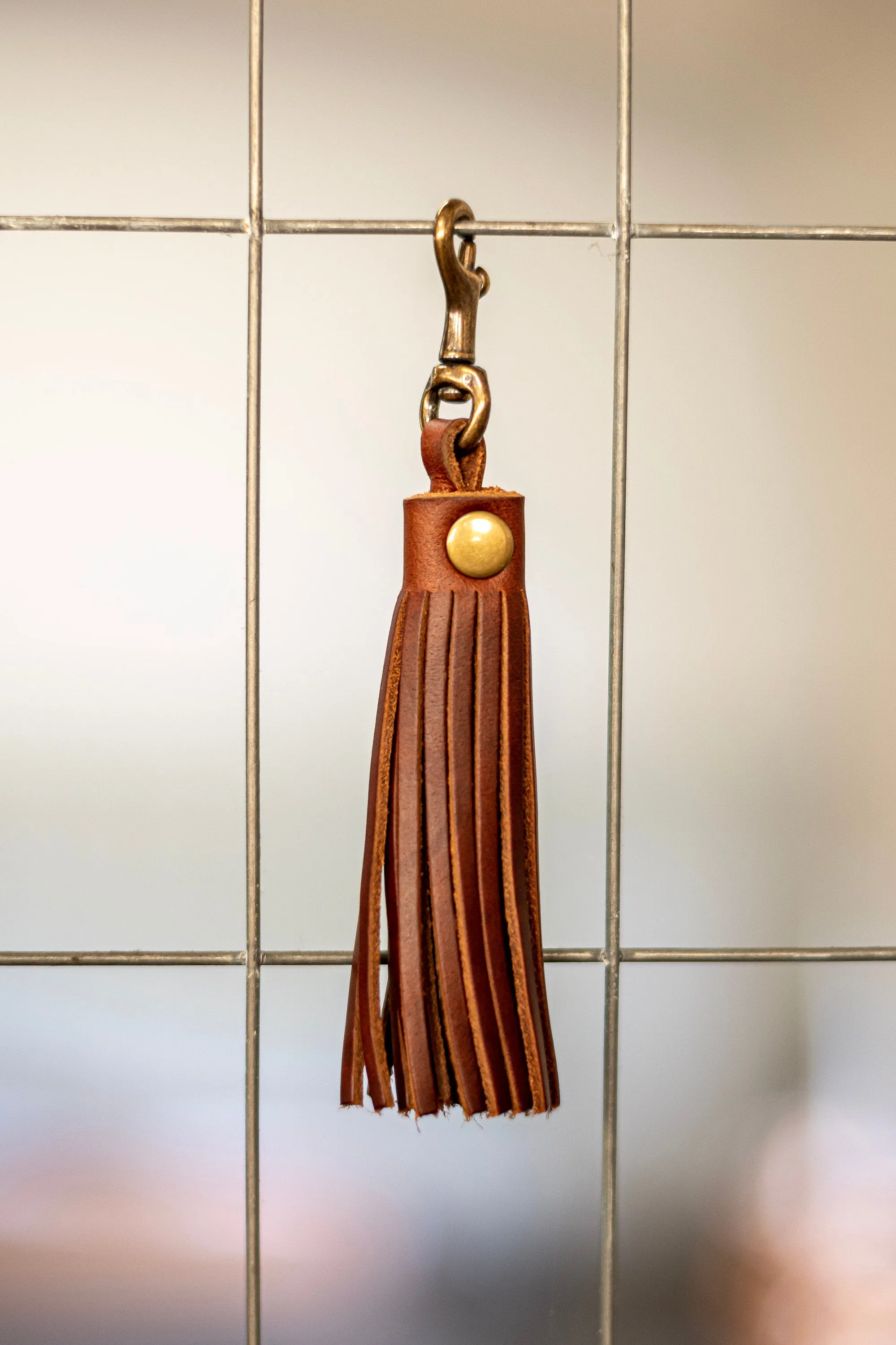 Flagship Colors | Leather TASSEL Clip | Leather Key Chain | Leather accessory