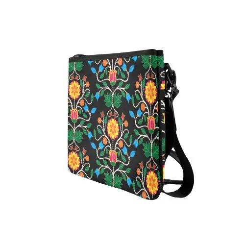 Floral Beadwork Four Clans Slim Clutch Bag