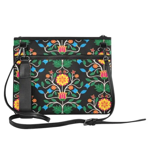 Floral Beadwork Four Clans Slim Clutch Bag