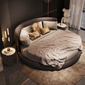 Florentine Italian Leather Minimalist Luxury Bed