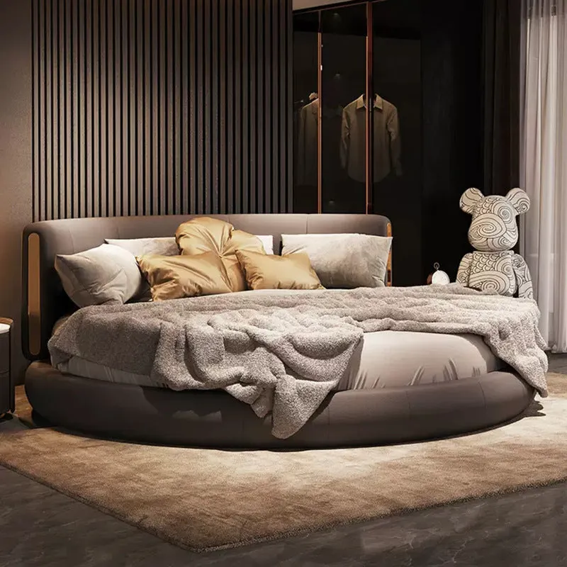 Florentine Italian Leather Minimalist Luxury Bed