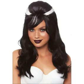 Frankie Bouffant Wig Black/White