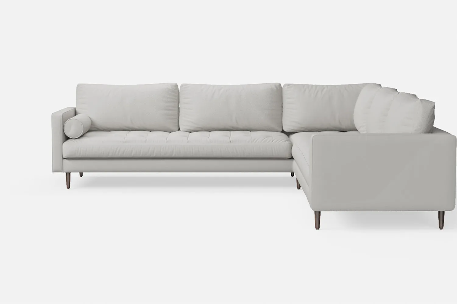 Gela 5 Seater Corner Sofa White Leather