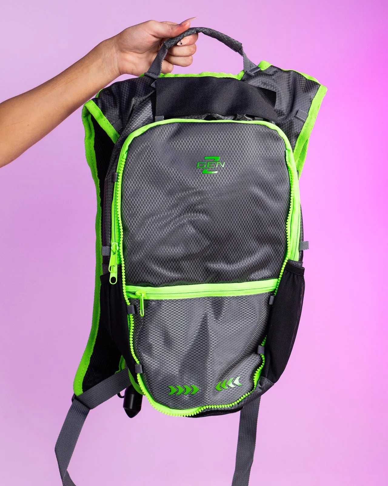 Gen Z Radiant Neon Gunmetal Backpack