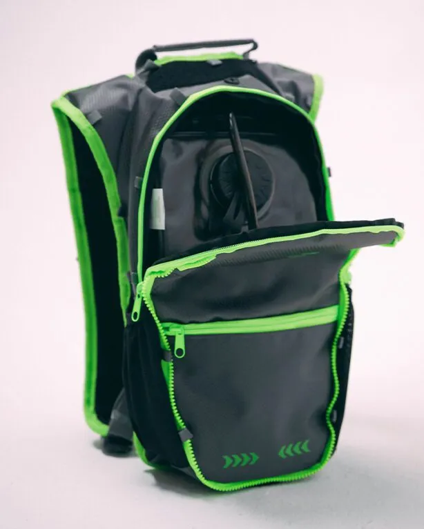 Gen Z Radiant Neon Gunmetal Backpack