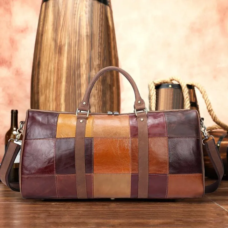 Genuine Leather Vintage High Capacity Travel Bag