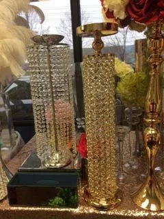 Gold/Silver Crystal Candelabra/Stand (Silver) GOL1-7