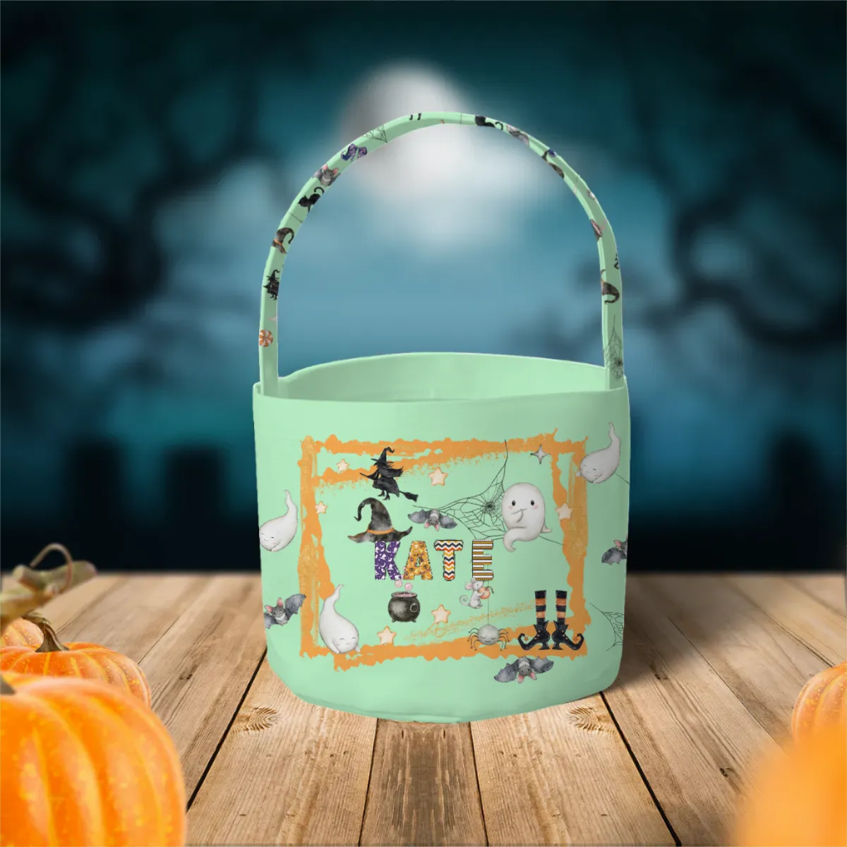 Halloween Fabric Basket, Personalised