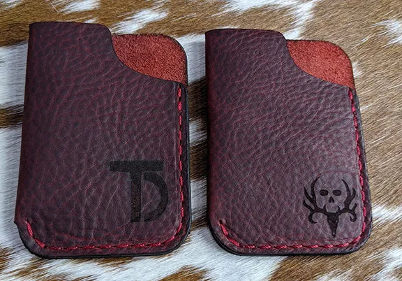 Handcrafted Rhett Personalized Leather Business Card Holder