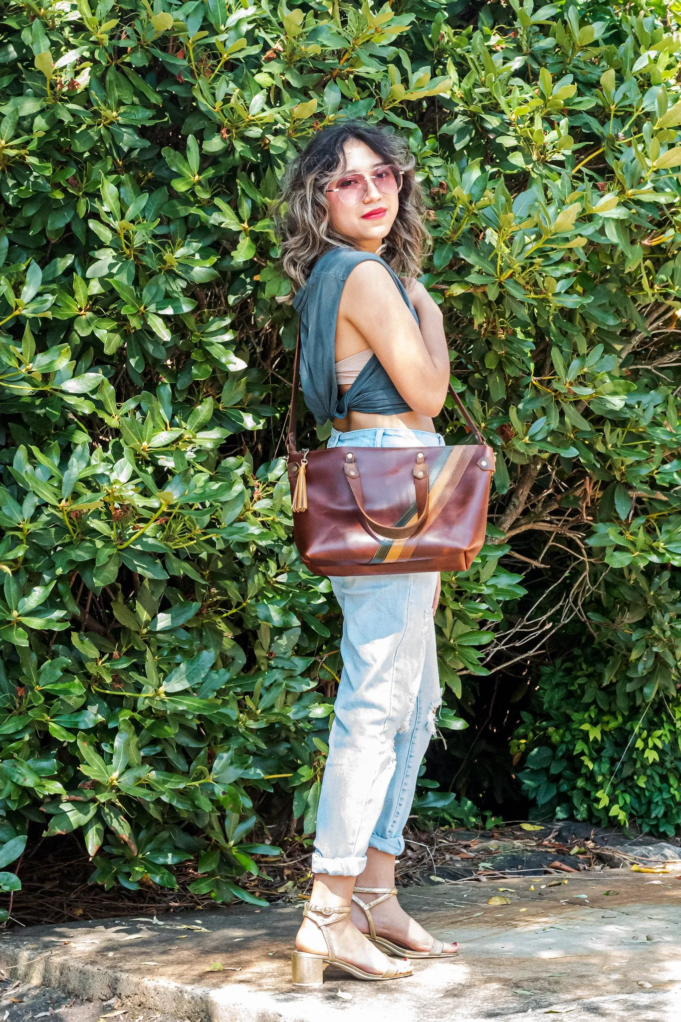 Handmade Leather Purse | Leather Tote Bag | The 70's Bowler Bag